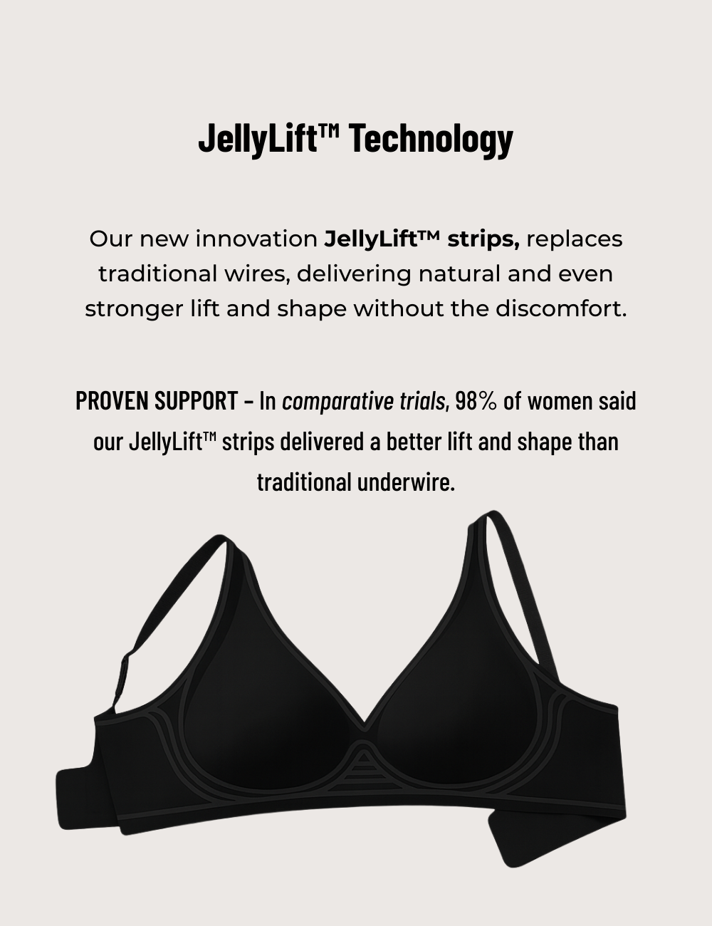 Deep V Push-Up Seamless Wireless Jelly Bra