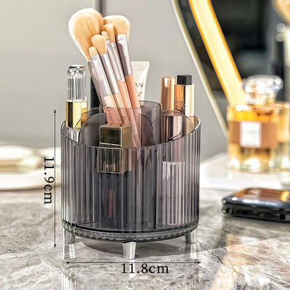 ⏳Time-Limited Special⏰💄💥💯Makeup Organizer with Drawers and 360° Rotating Brush Holder, Large Capacity Cosmetic Storage for Vanity, Skincare, Perfume, Hair Accessories, Lipstick & Jewelry