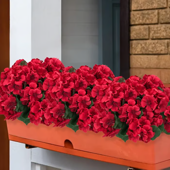 🌸 LAST DAY 49%OFF🌸 Bundles Artificial Geranium Flowers For Outdoors Geranium Flowers Outdoor Artificial Flowers UV Resistant Garden Plants Faux Flowers For Home Kitchen Table Centerpieces Patio Decor