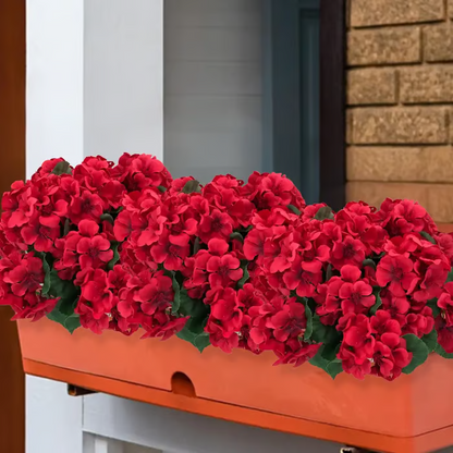🌸 LAST DAY 49%OFF🌸 Bundles Artificial Geranium Flowers For Outdoors Geranium Flowers Outdoor Artificial Flowers UV Resistant Garden Plants Faux Flowers For Home Kitchen Table Centerpieces Patio Decor