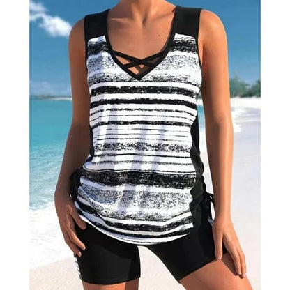 Women's Fashion Two-Piece Tankini Set