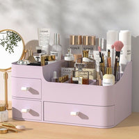 Pink three-drawer storage box