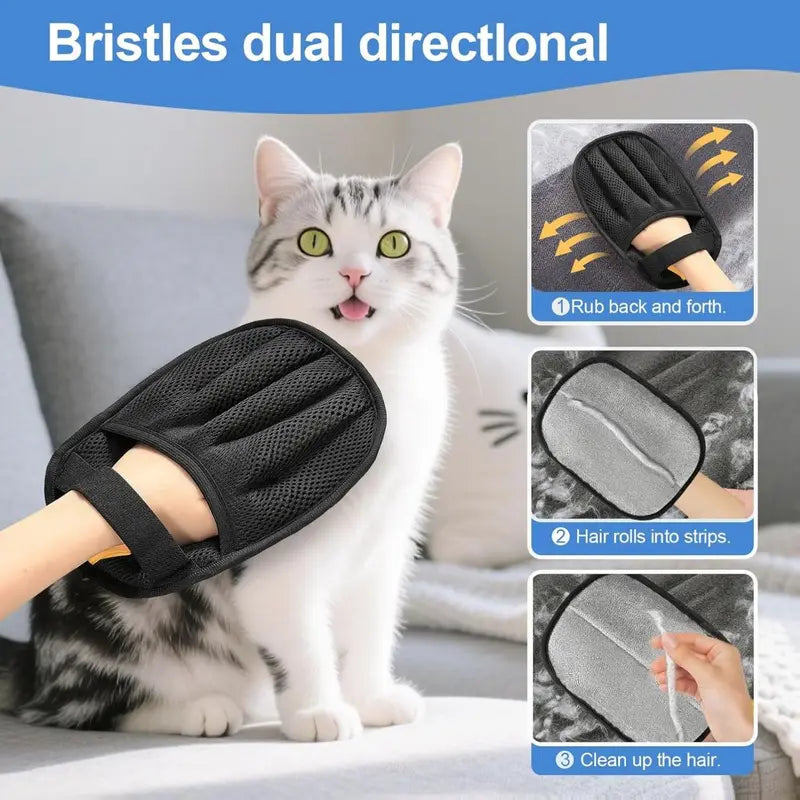 Pet depilation gloves
