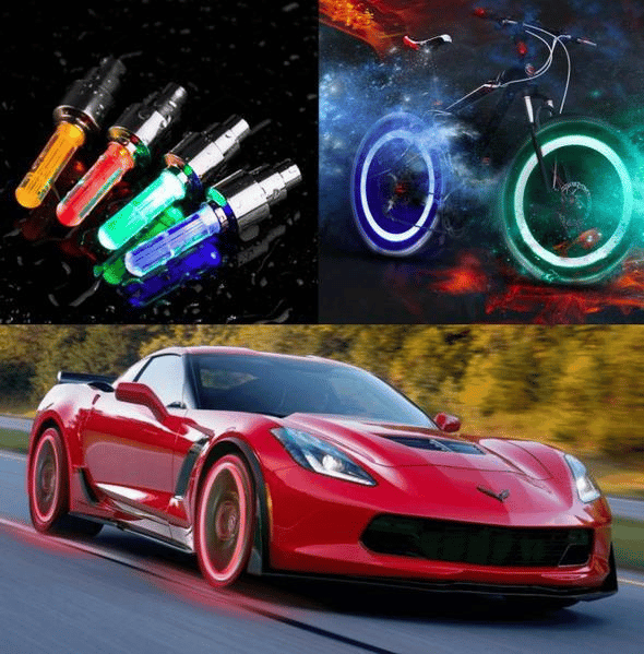 Colorful LED ambient lights for cars and bicycles