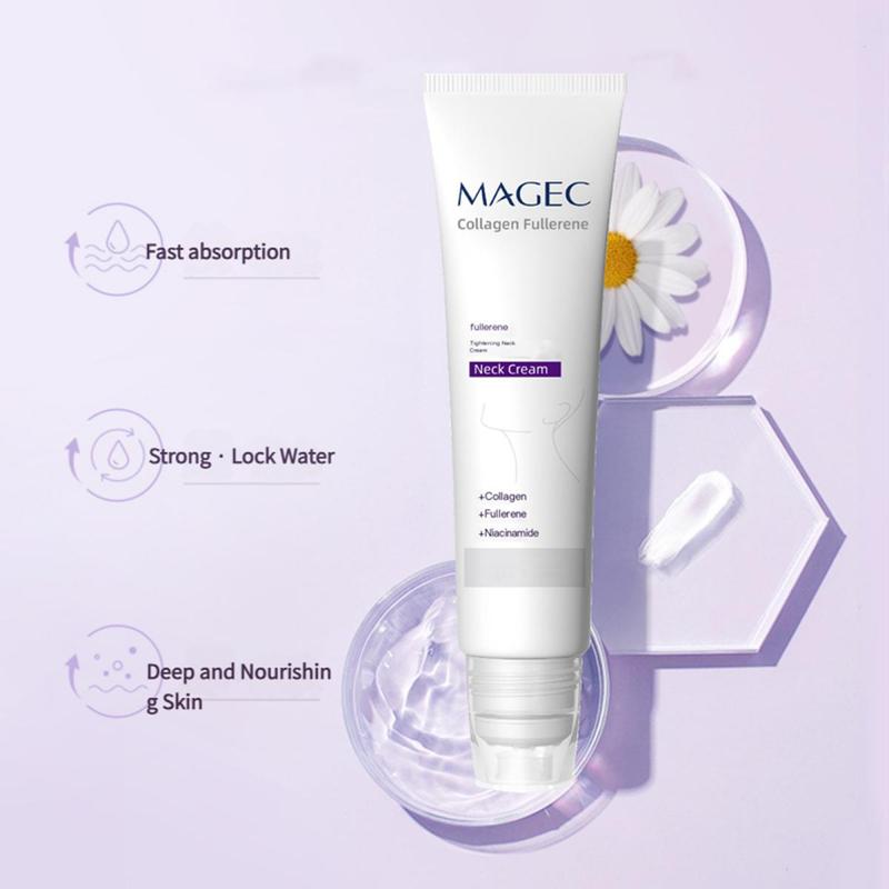 5-Roller Massage Neck Cream | Hyaluronic Acid + Vitamin C&E for Wrinkles & Double Chin
