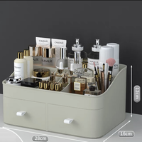 Green double-drawer storage box