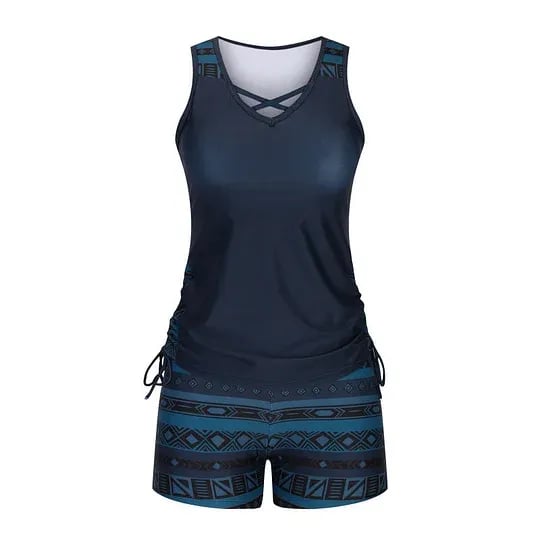 Women's Fashion Two-Piece Tankini Set