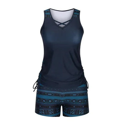 Women's Fashion Two-Piece Tankini Set