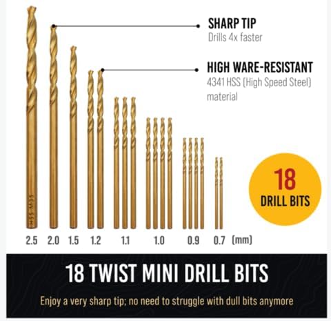 Pin Vise Hand Drill Manual - Jewelry w/Micro Drill Bits