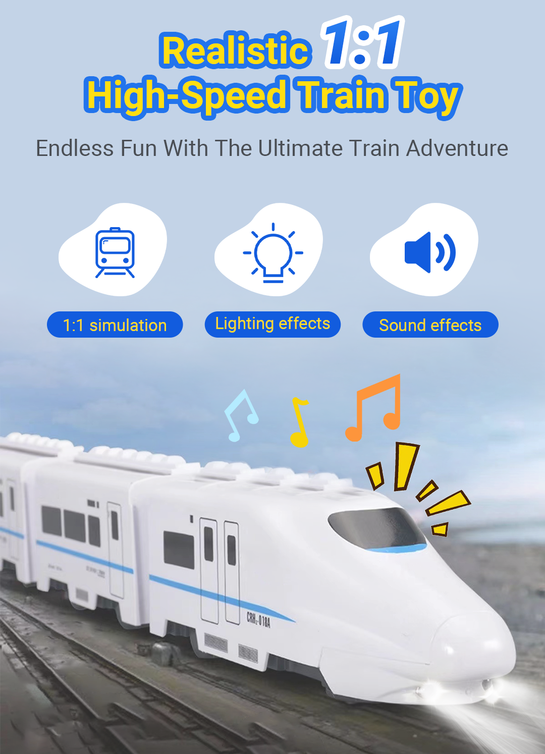 🎁 Hot Sale 50% OFF🚅Electric Universal Simulation High Speed Railway Harmony Train Toy