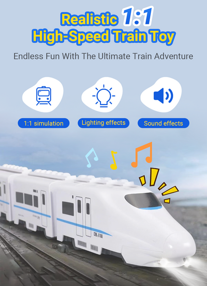 🎁 Hot Sale 50% OFF🚅Electric Universal Simulation High Speed Railway Harmony Train Toy