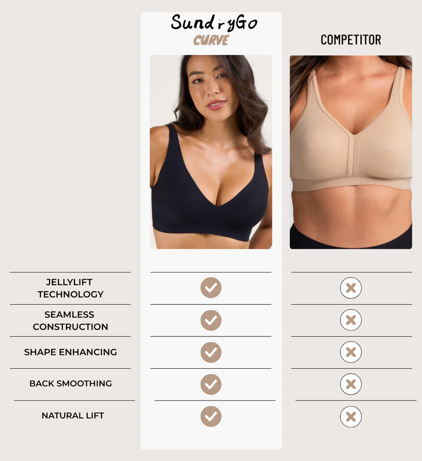 Deep V Push-Up Seamless Wireless Jelly Bra