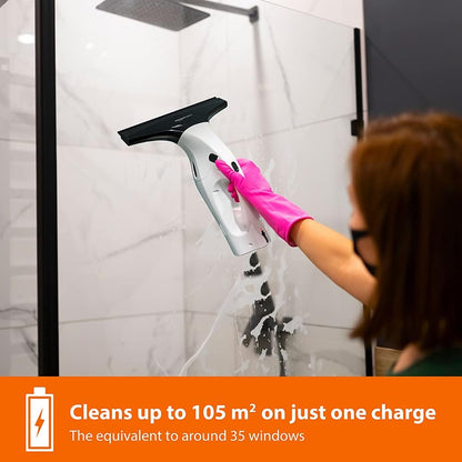 Cordless, rechargeable, automatic portable glass cleaner