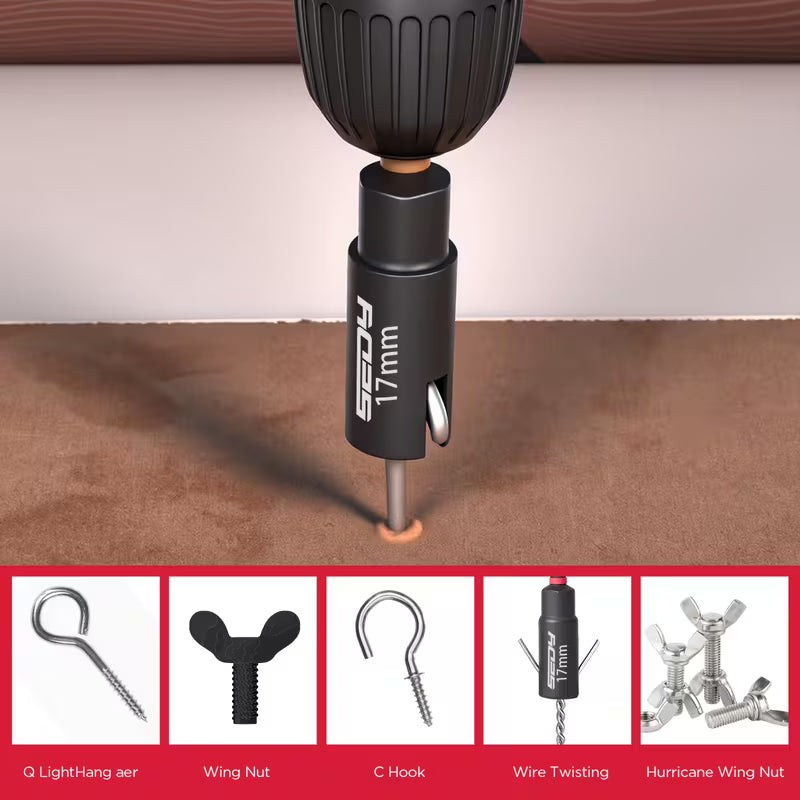 SEDY 41pcs Magnetic Impact Nut Driver Set, Metric & SAE, 2-in-1 Ratchet Wrench & Socket Kit