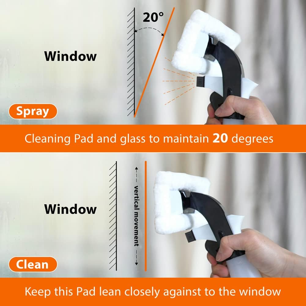 Cordless, rechargeable, automatic portable glass cleaner