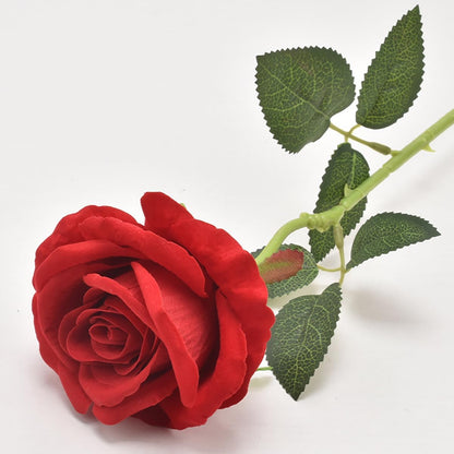 Multi-Color Real Touch Artificial Roses, 10 Pcs Long Stem Silk Faux Roses for Home Wedding Hotel Office Centerpiece Decor