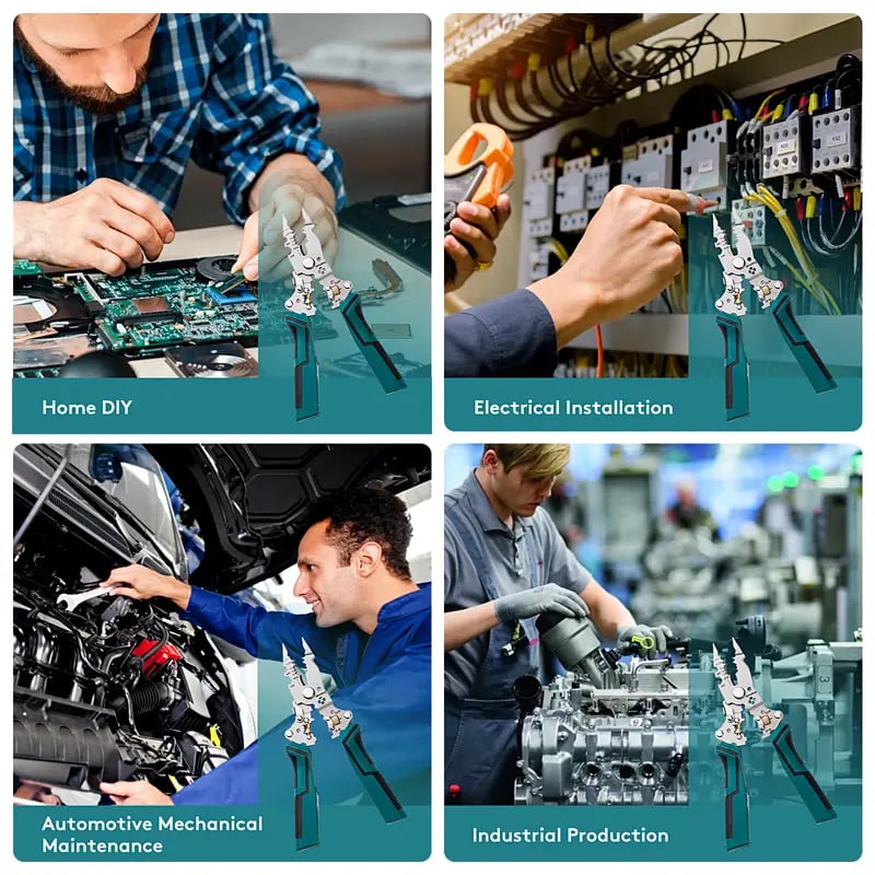 16 in 1 Wire Stripper Twister Pliers 30V-220V Voltage Tester, AC/DC Live Wire Detector
