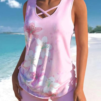 Women's Fashion Two-Piece Tankini Set