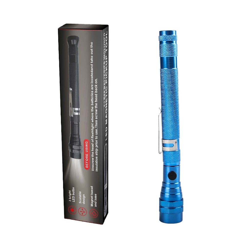 Flexible Telescopic LED Flashlight with Magnetic Tip 🔦
