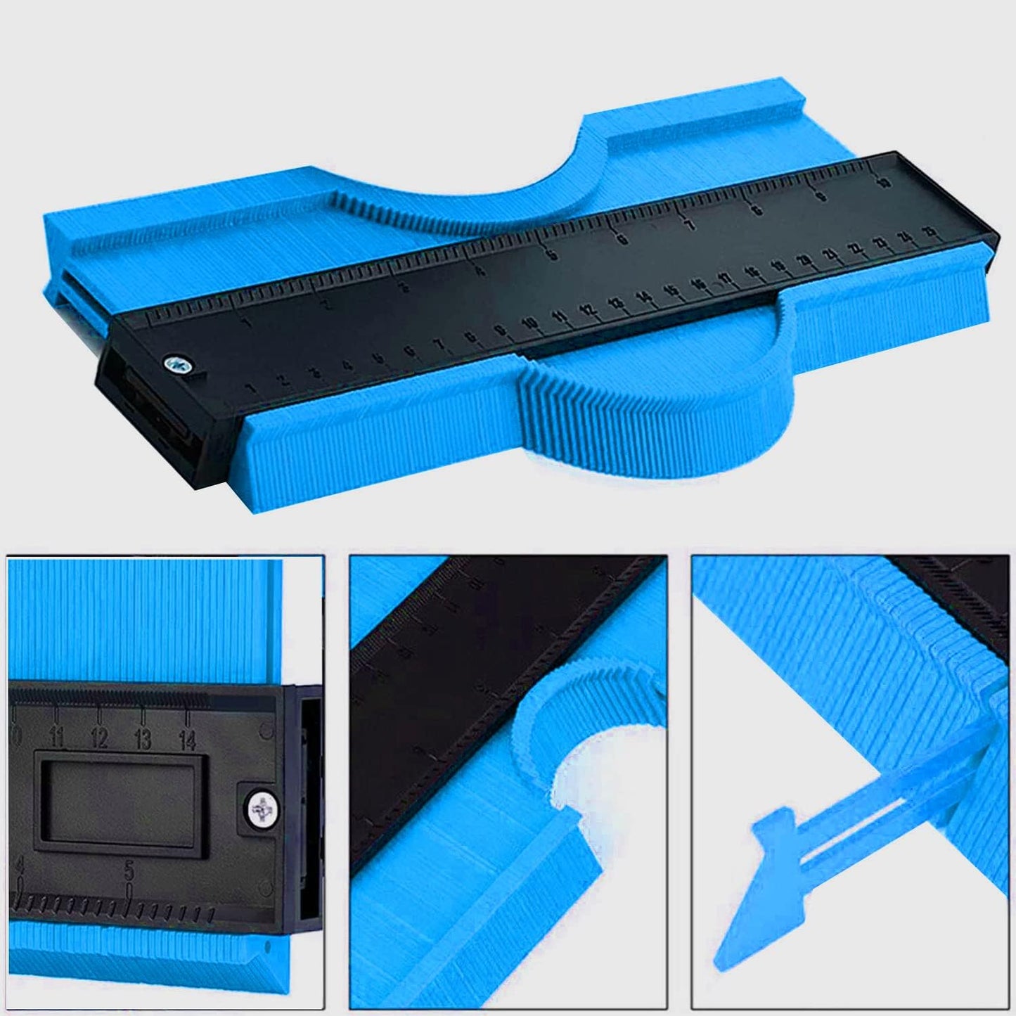 ⏳Time-Limited Special⏰Contour Gauge Profile Tool – Laminate Flooring Tools for Carpets, Tiles, Flower Strips – DIY Profile Gauge Duplicator Tool for Measuring, Marking, Duplicating and Installing