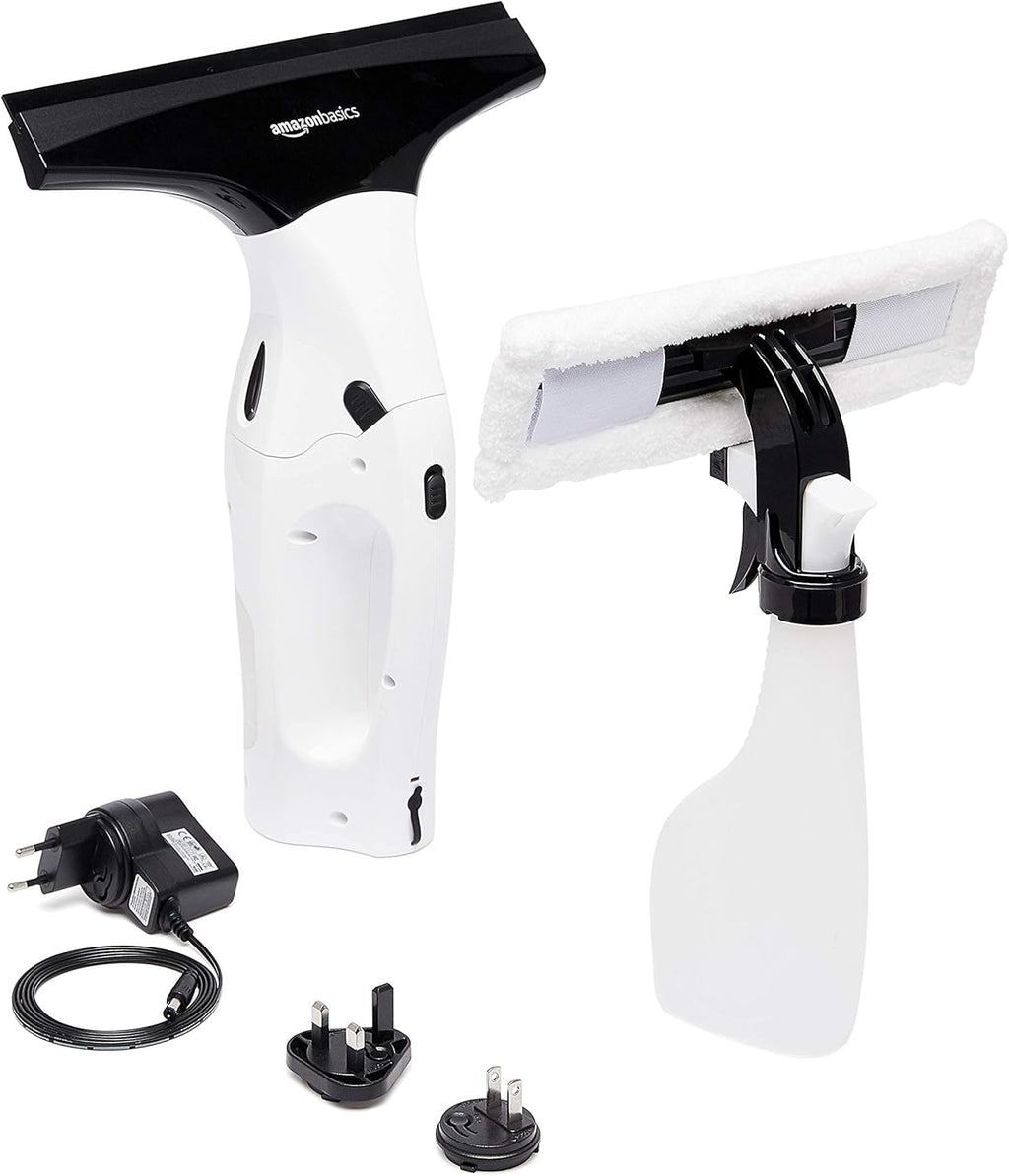 Cordless, rechargeable, automatic portable glass cleaner