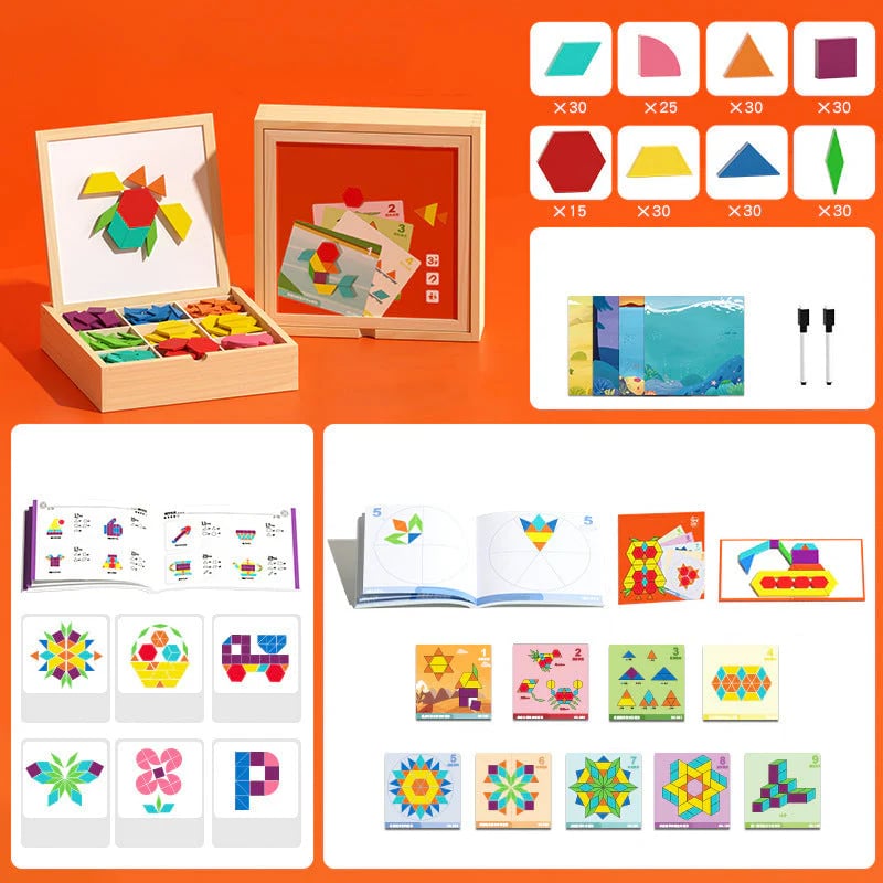 🔥Wooden Magnetic Pattern Block Puzzle Set🧩