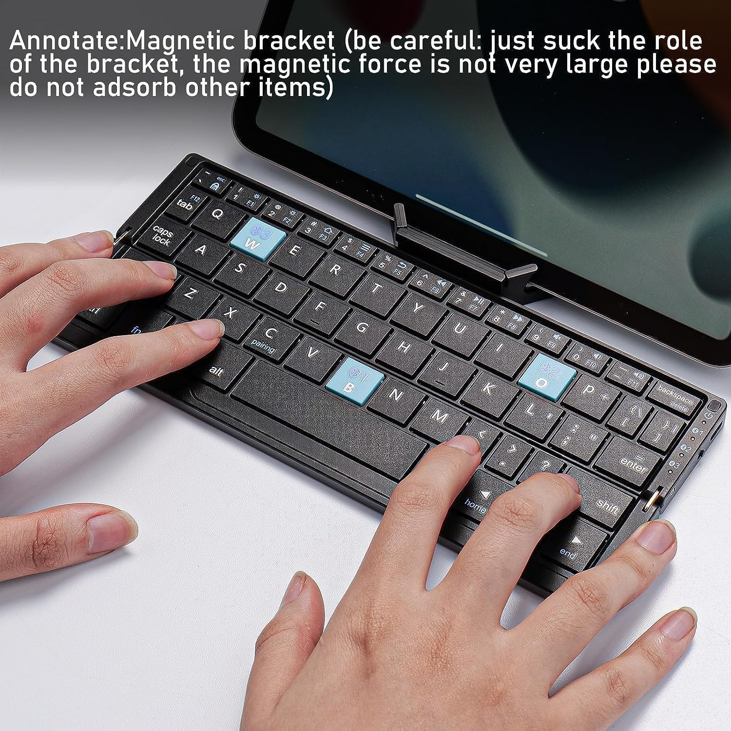 Foldable Bluetooth keyboard（pplicable to smart phones/ipads/tablets/PCS）