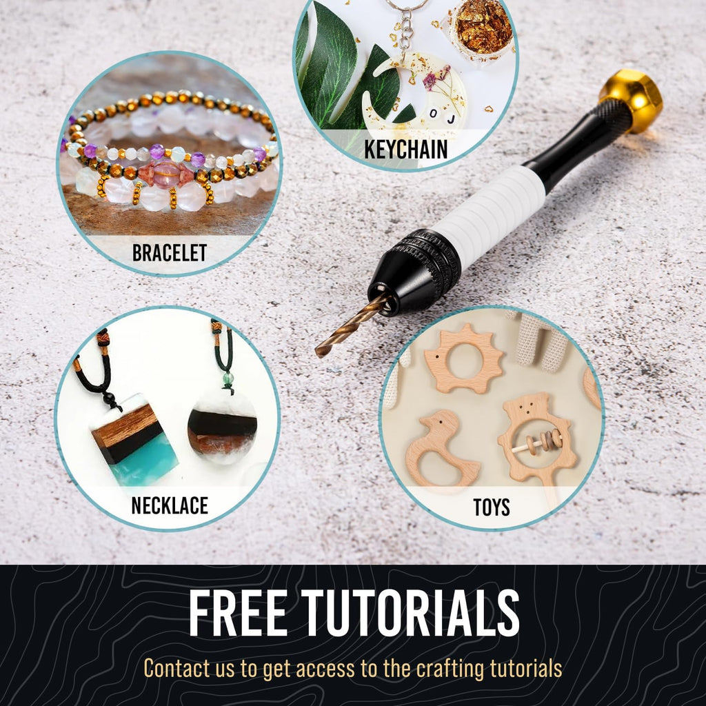 Pin Vise Hand Drill Manual - Jewelry w/Micro Drill Bits