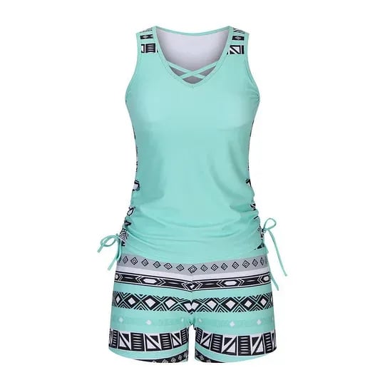 Women's Fashion Two-Piece Tankini Set