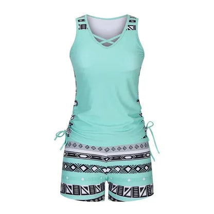 Women's Fashion Two-Piece Tankini Set