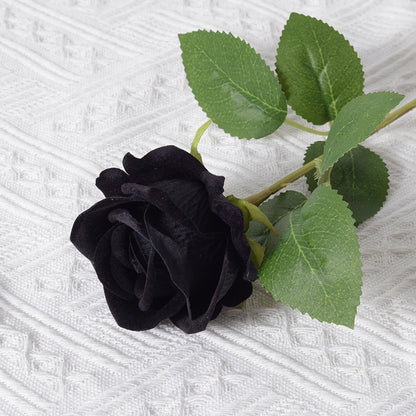 Multi-Color Real Touch Artificial Roses, 10 Pcs Long Stem Silk Faux Roses for Home Wedding Hotel Office Centerpiece Decor