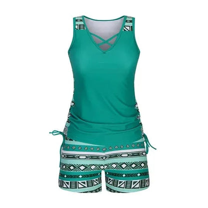 Women's Fashion Two-Piece Tankini Set