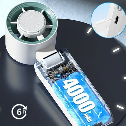 ❄️High-speed cooling portable folding rechargeable fan