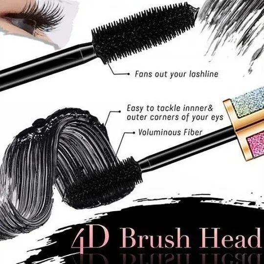 4D Waterproof Silk Fiber Thick Lengthening Mascara