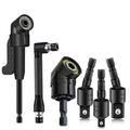 6Pcs Right Angle Drill Attachment Set with 105° Angle Drill Adapter and Impact Grade Socket Adapter