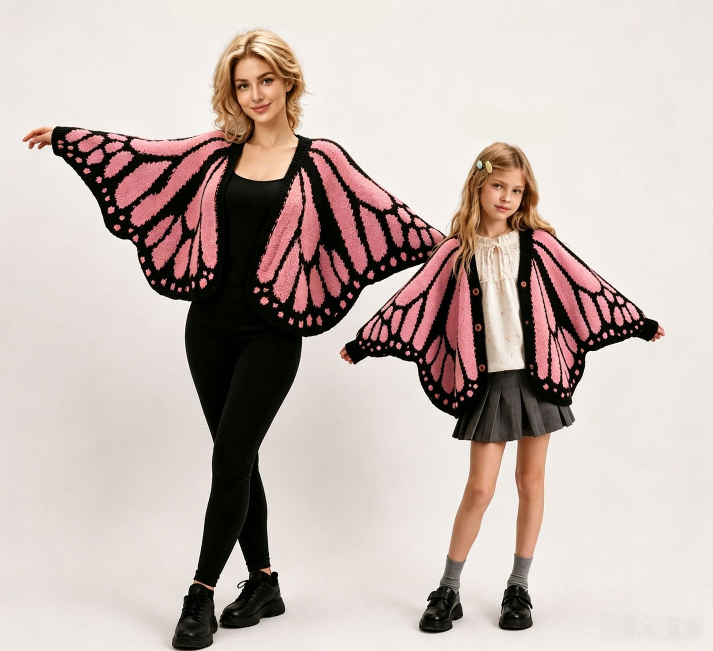 Monarch Butterfly Crochet Knit Cardigan
