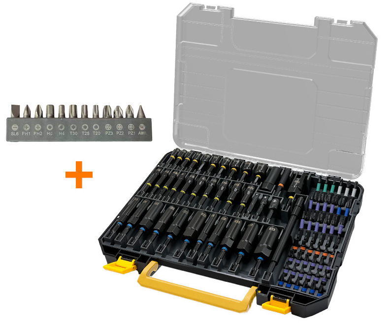 SEDY 41pcs Magnetic Impact Nut Driver Set, Metric & SAE, 2-in-1 Ratchet Wrench & Socket Kit