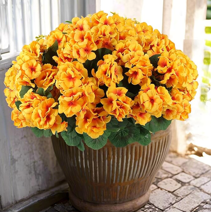 🌸 LAST DAY 49%OFF🌸 Bundles Artificial Geranium Flowers For Outdoors Geranium Flowers Outdoor Artificial Flowers UV Resistant Garden Plants Faux Flowers For Home Kitchen Table Centerpieces Patio Decor