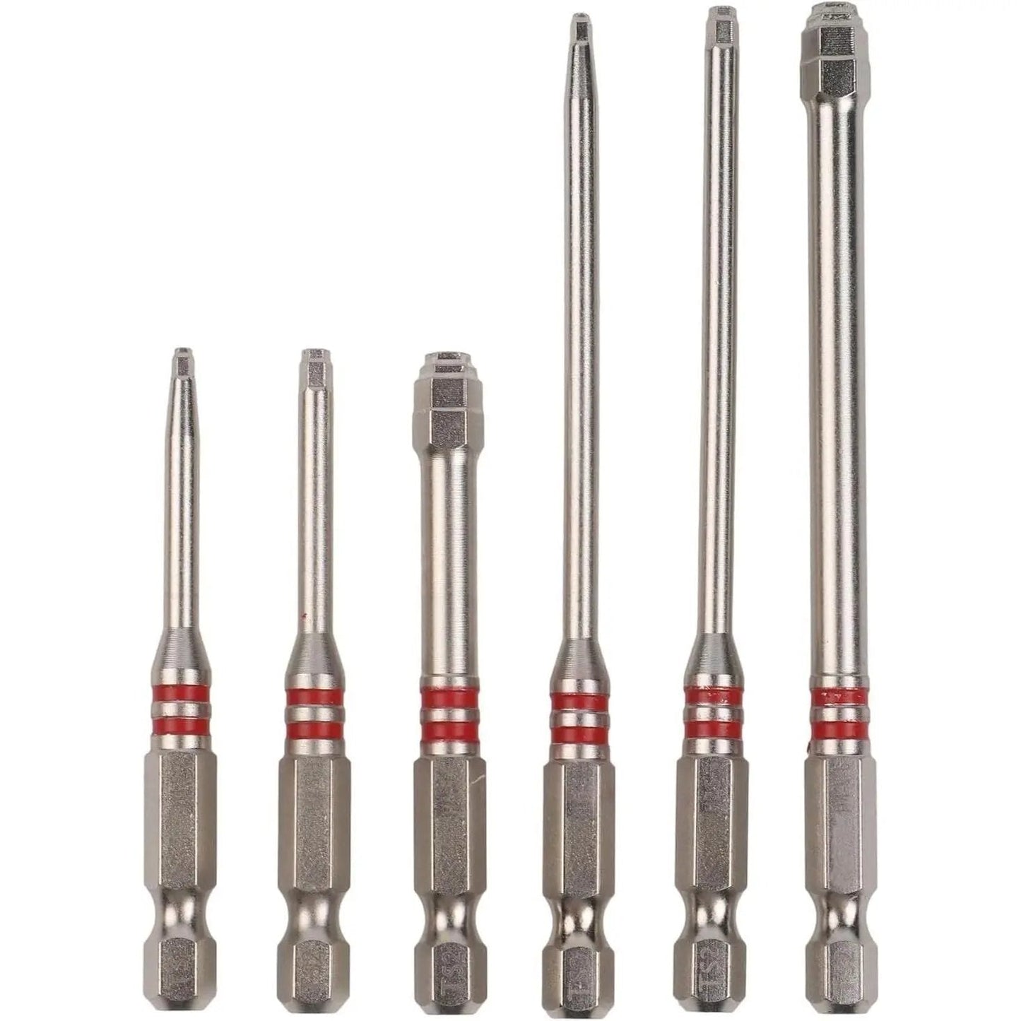 ✨🛠️Screwdriver Bits Set 6pcs with Magnetic Hex Shank Pagoda-Shaped Design in Multiple Sizes for Electric Drills and Wrenches