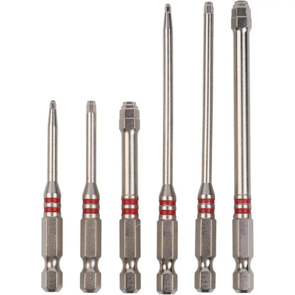 ✨🛠️Screwdriver Bits Set 6pcs with Magnetic Hex Shank Pagoda-Shaped Design in Multiple Sizes for Electric Drills and Wrenches
