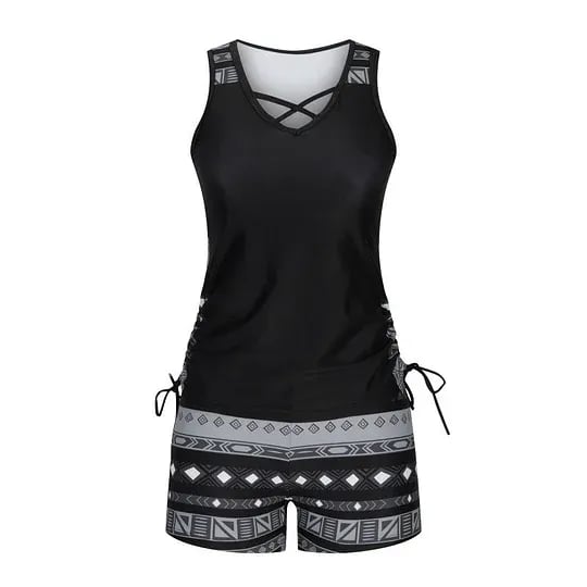 Women's Fashion Two-Piece Tankini Set