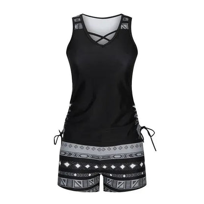 Women's Fashion Two-Piece Tankini Set