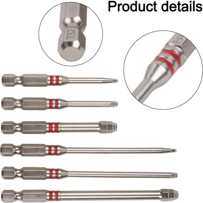 ✨🛠️Screwdriver Bits Set 6pcs with Magnetic Hex Shank Pagoda-Shaped Design in Multiple Sizes for Electric Drills and Wrenches