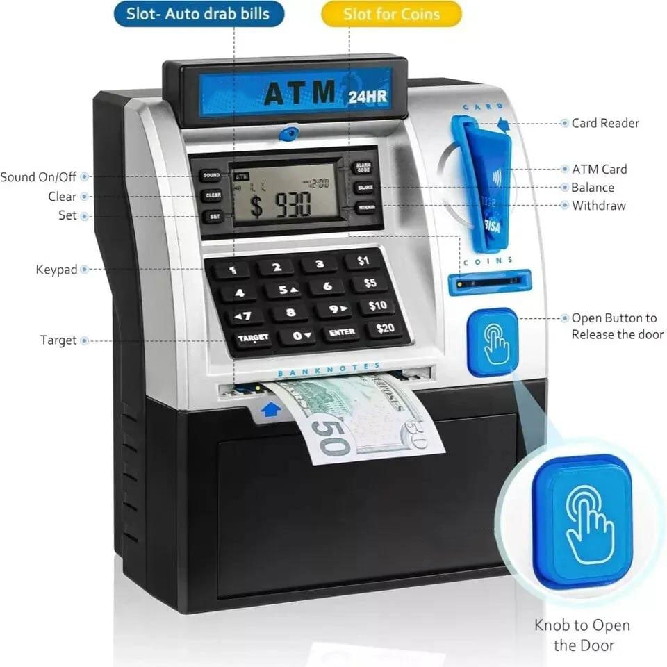💰ATM Savings Bank for Real Money: The Ultimate Money Management Machine for Adults & Kids