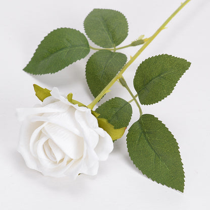 Multi-Color Real Touch Artificial Roses, 10 Pcs Long Stem Silk Faux Roses for Home Wedding Hotel Office Centerpiece Decor