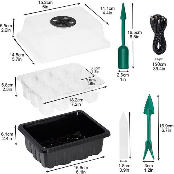 Adjustable Humidity Seed Starter Trays