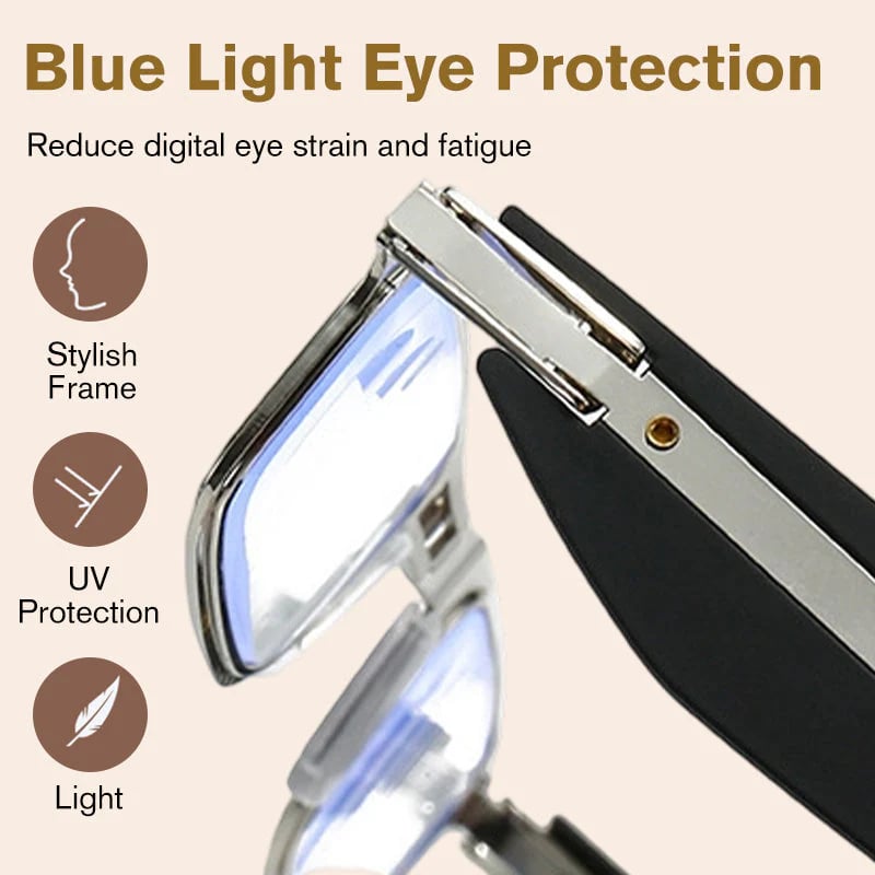 Foldable Anti-Blue Light Reading Glasses with Case