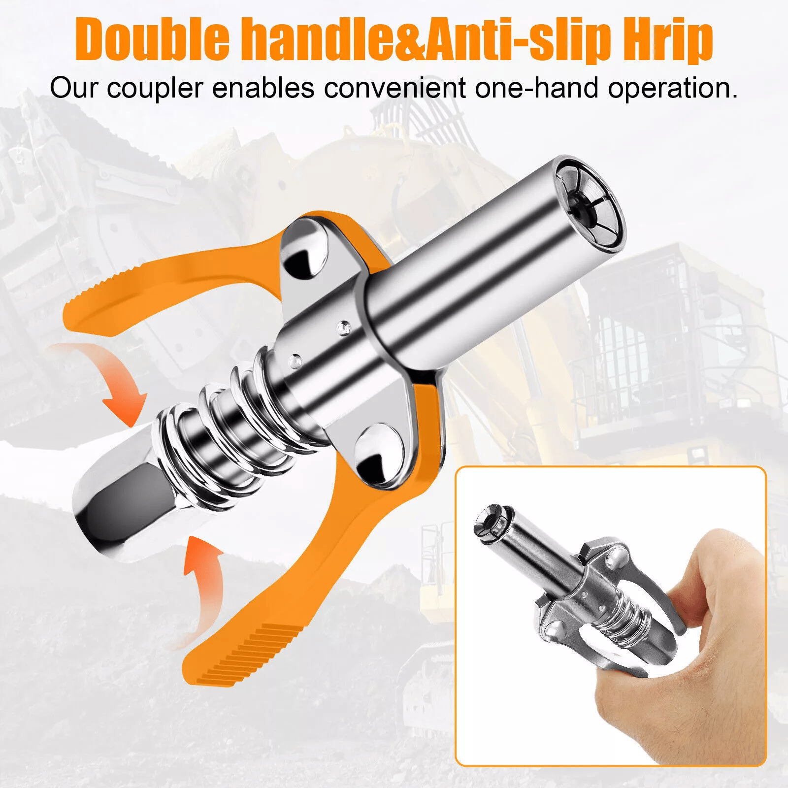 ✨LAST DAY ALERT 49% OFF🔥Double Handle High Pressure Quick Release Grease Coupler