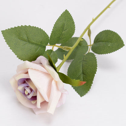 Multi-Color Real Touch Artificial Roses, 10 Pcs Long Stem Silk Faux Roses for Home Wedding Hotel Office Centerpiece Decor