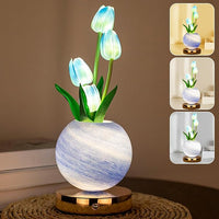 Blue Planter + Tulip